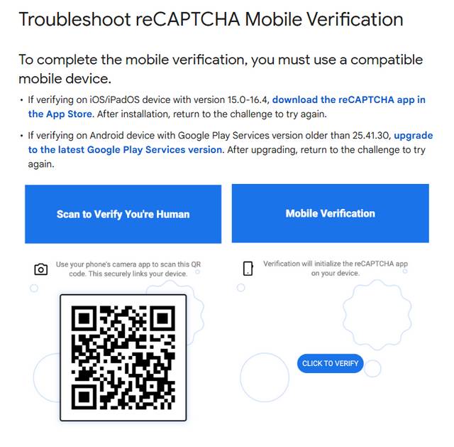 Google reCAPTCHA QR