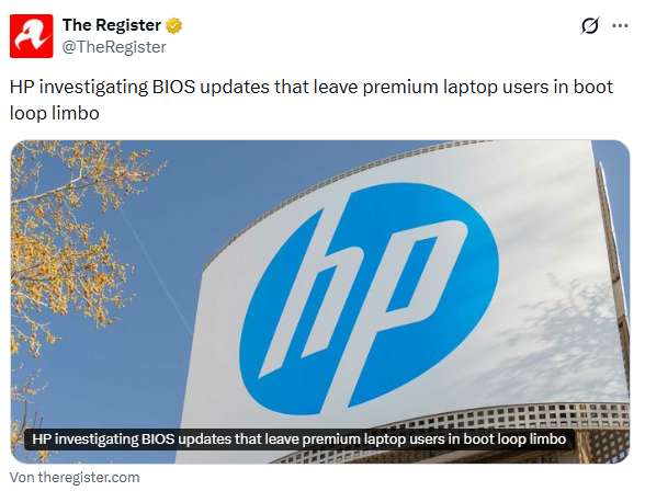 HP-BIOS Probleme