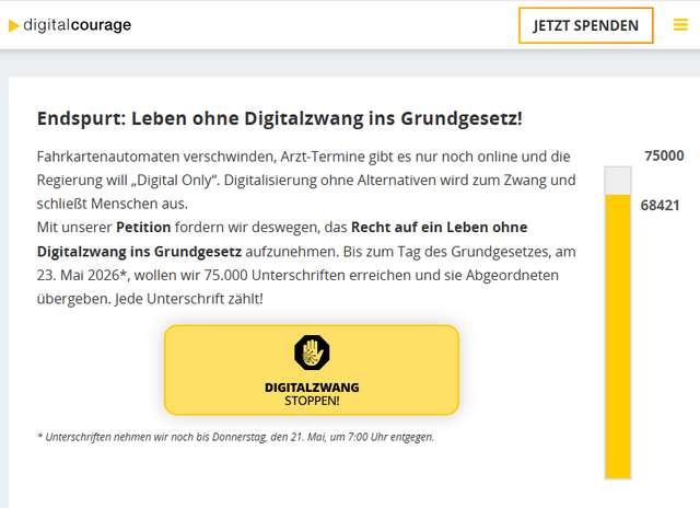 Petition Digital-Courage