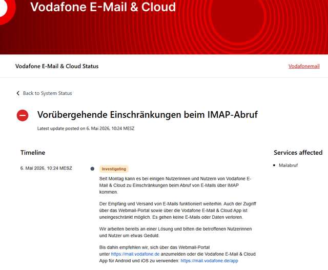Vodafone-SMTP-Status