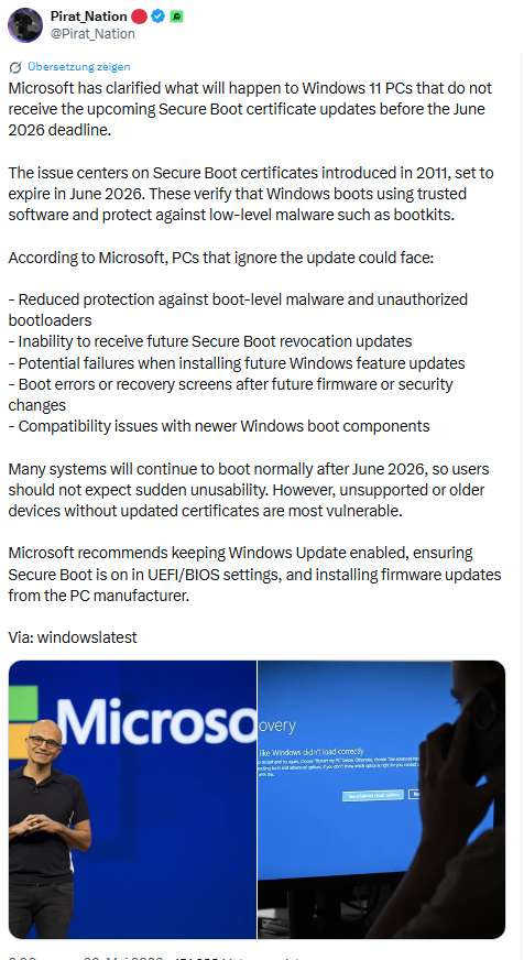 Windows Secure Boot-Erklärung