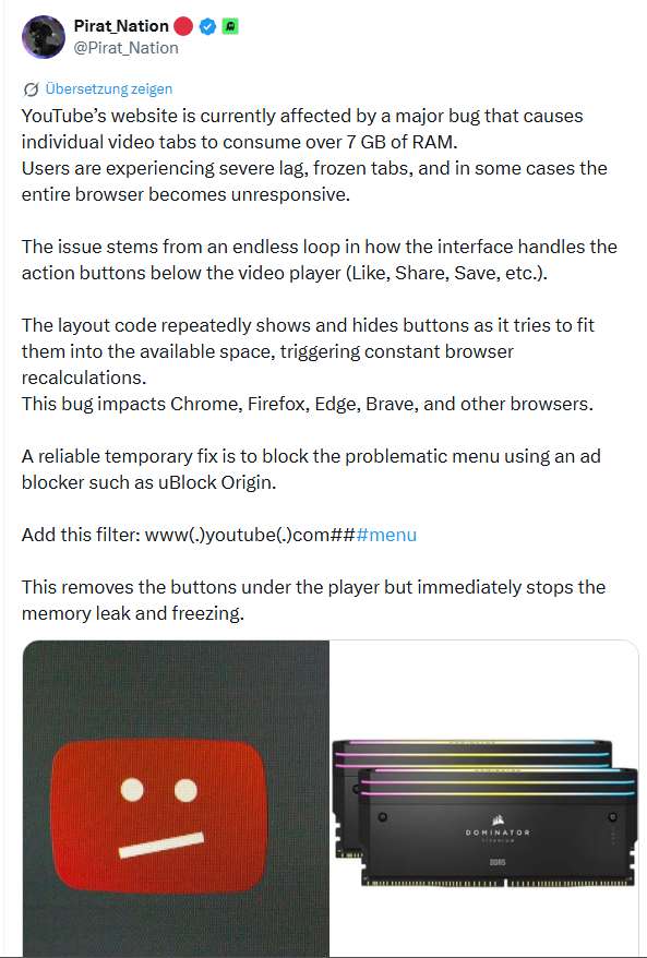 YouTube-Memory-Leak
