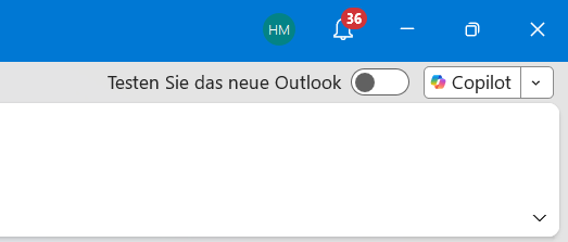 Copilot-Button in Outlook