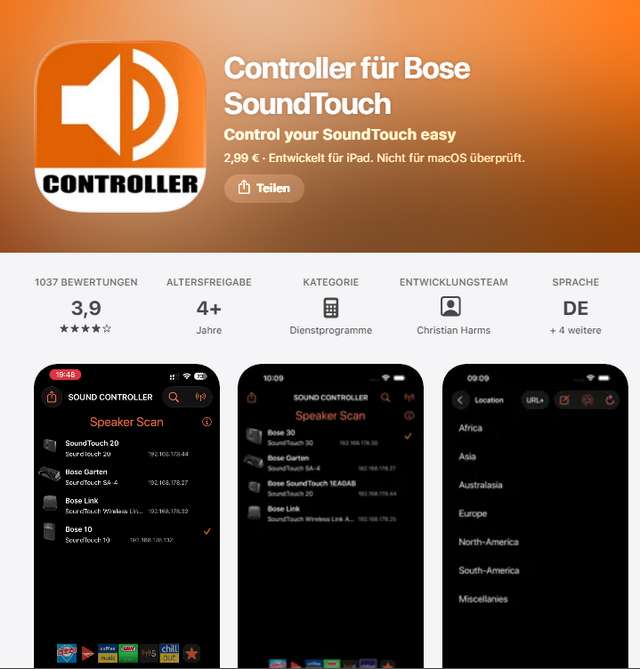 Bose-SoundTouch iOS-App