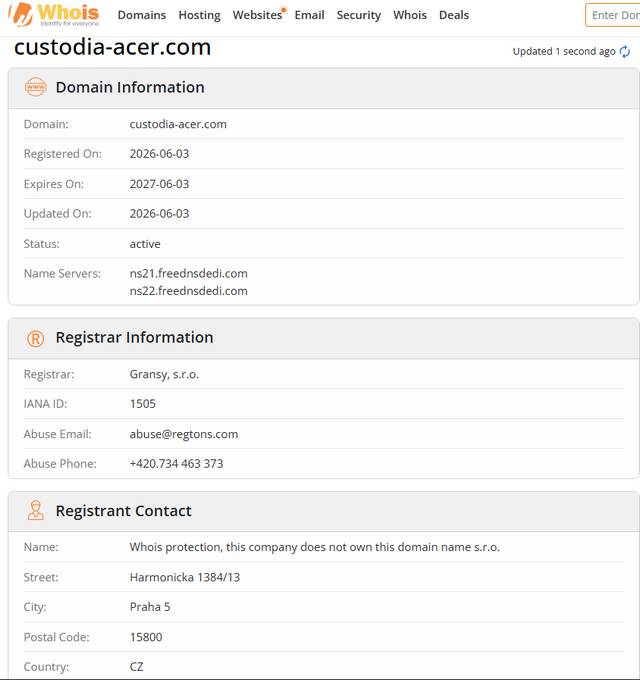 Custodia-Acer-Registry