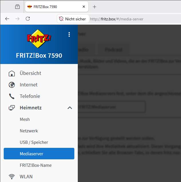 FRITZBox Media-Server