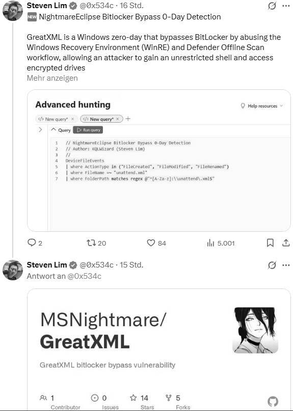 GreatXML Bitlocker Bypass