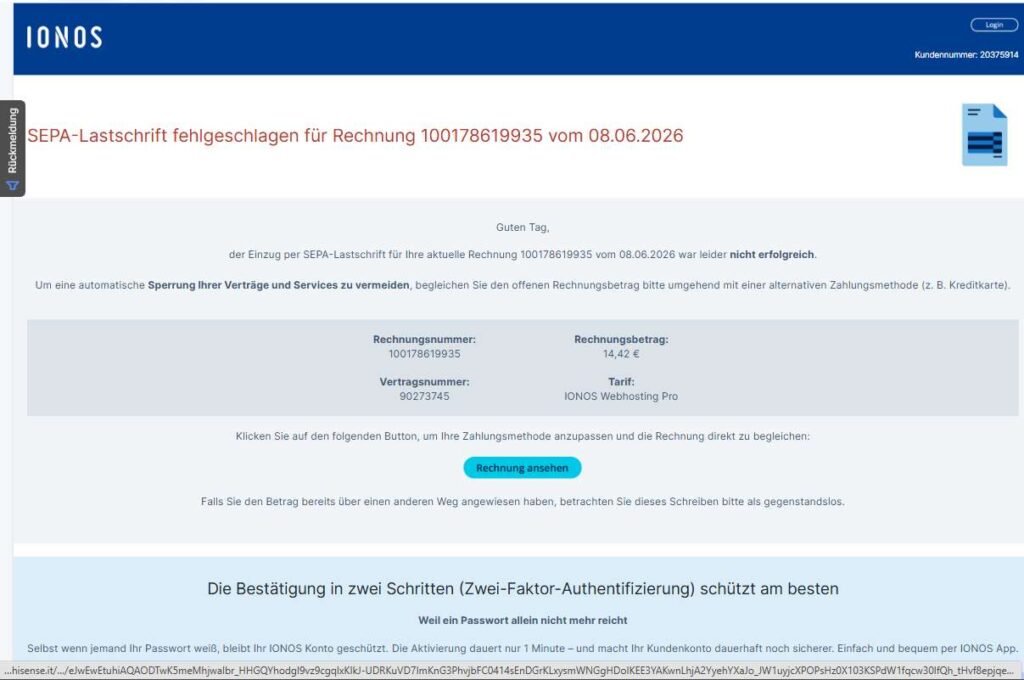 IONOS-Phishing