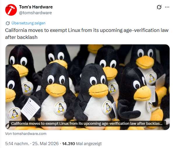 Linux Altersverifikation