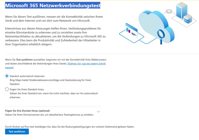 M365 Netzwerktest