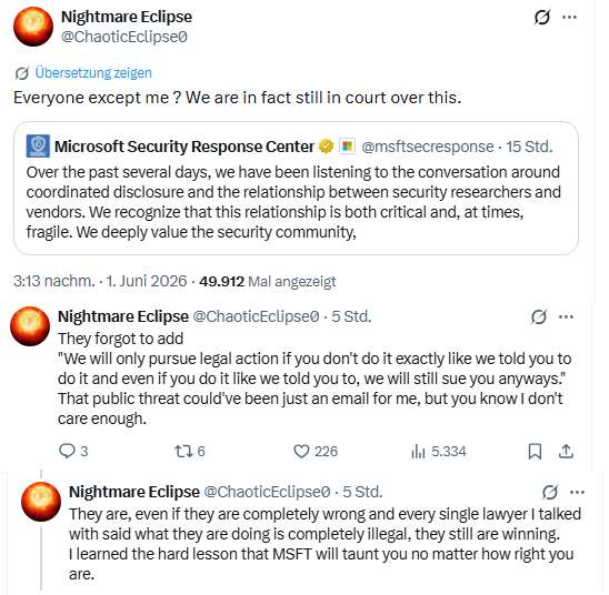Microsoft versus Chaotic-Eclipse