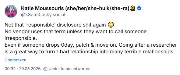 Responsible Disclosure-Mär