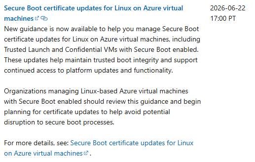 SecureBoot-Update on Azure Linux VMs
