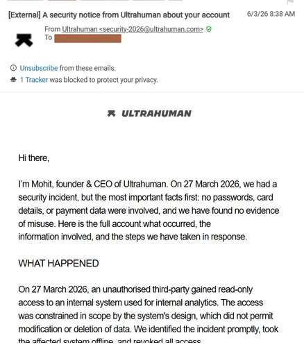 Ultrahuman Breach