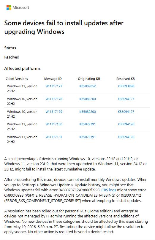 Windows 11: Update Install-Error