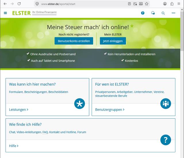 Elster-Portal