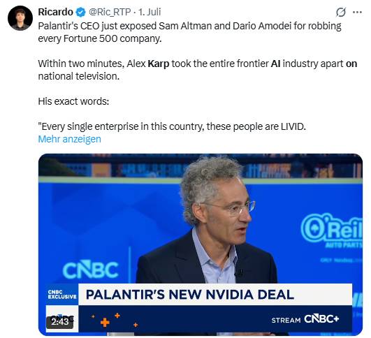 Palantir Alex Karp on AI