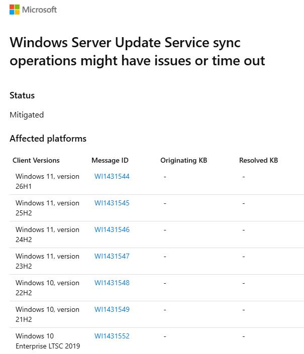 WSUS-Sync-Issues