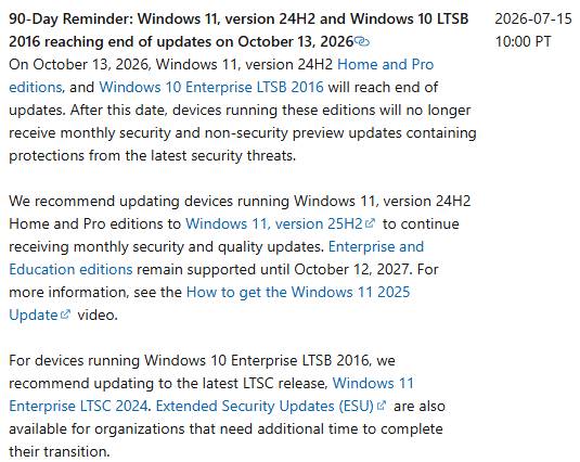 Win 10-11 EOL