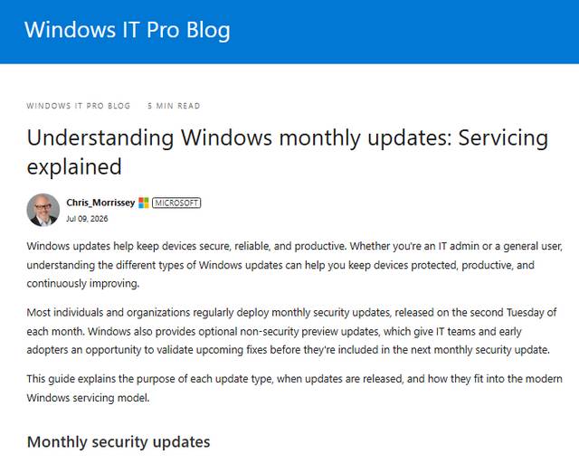 Windows Updates erklärt