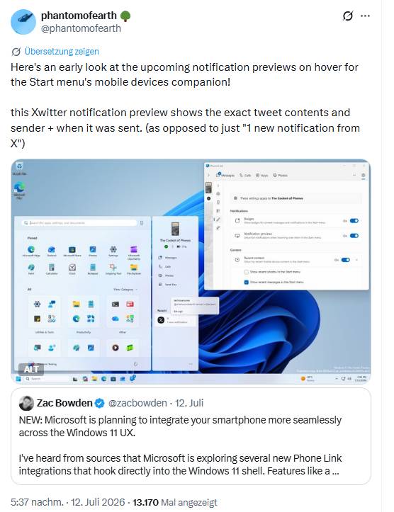 Windows 11 Phone-Link