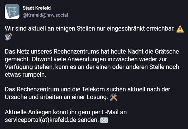 IT-Störung Krefeld