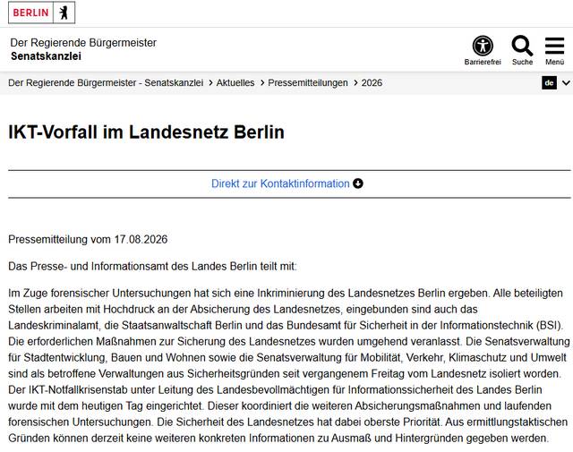 Berlin IKT-Vorfall