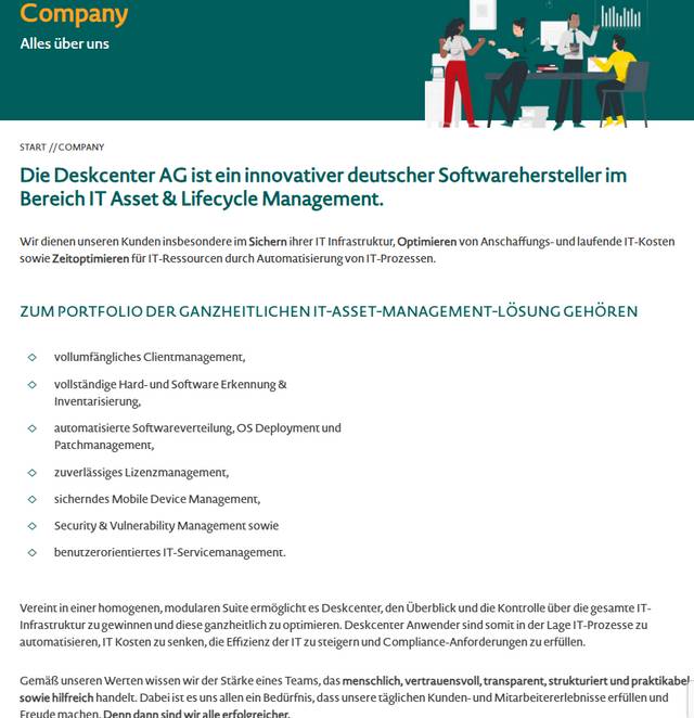 Deskcenter Leistungen
