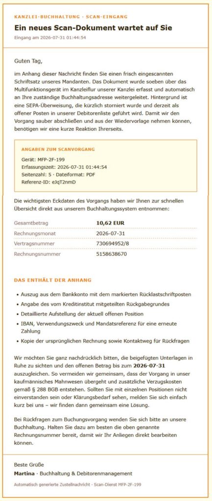 Fake-Rechnung