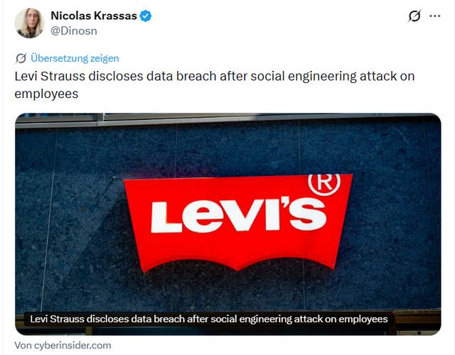 Levis-Datenleck