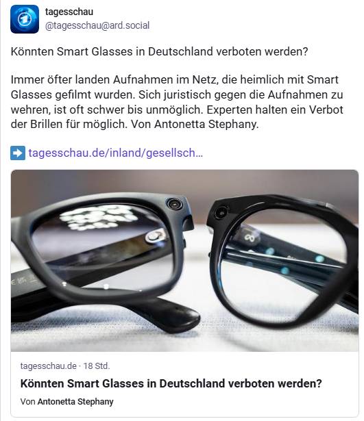 Meta Smart Glass Datenschutzbewertung