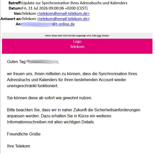 Telekom CalDAV Support