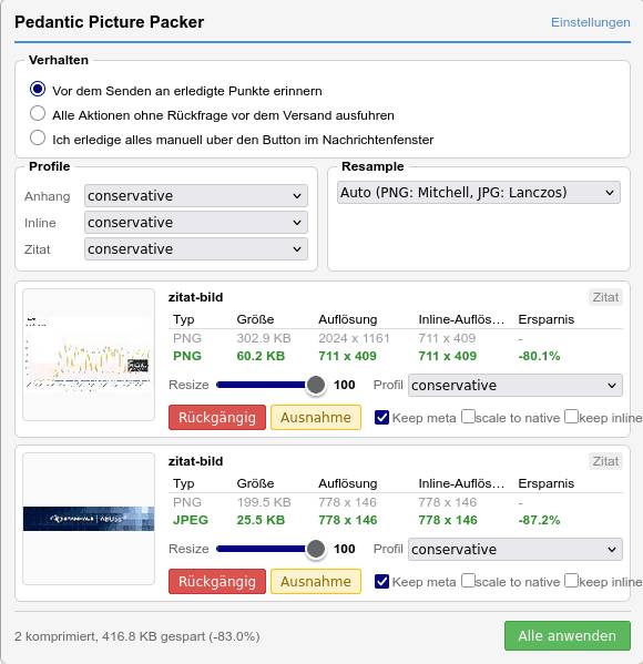 Thunderbird-Pendantic Picture Packer Options