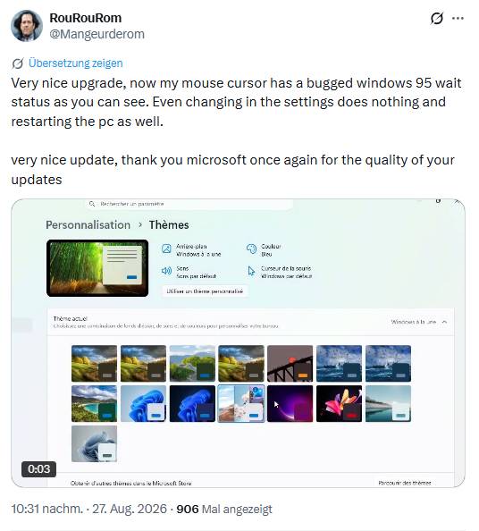 Update KB5120998 mouse pointer issue X