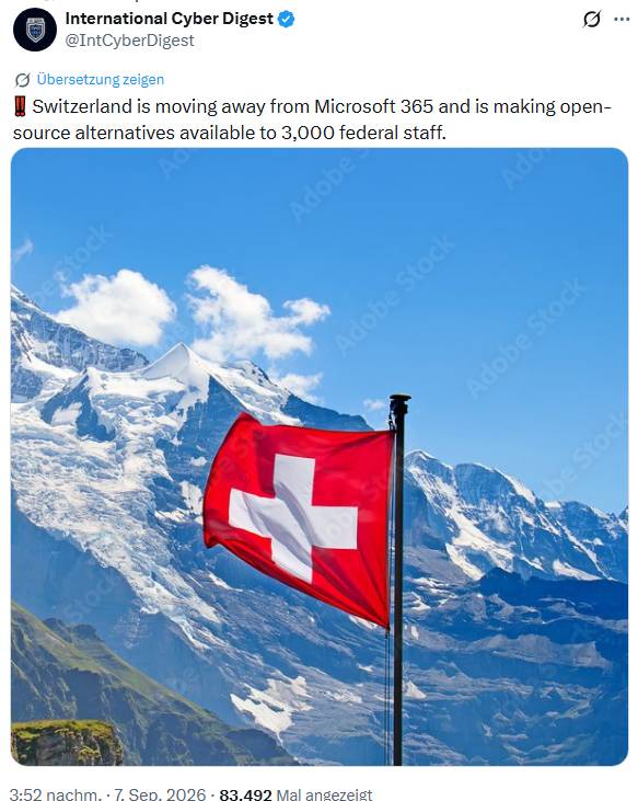 Schweiz; M365 Exit