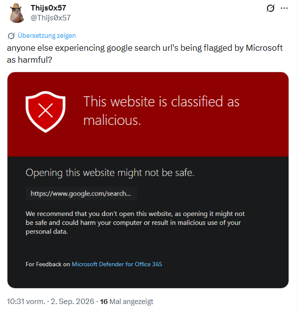 Microsoft Defender false alert