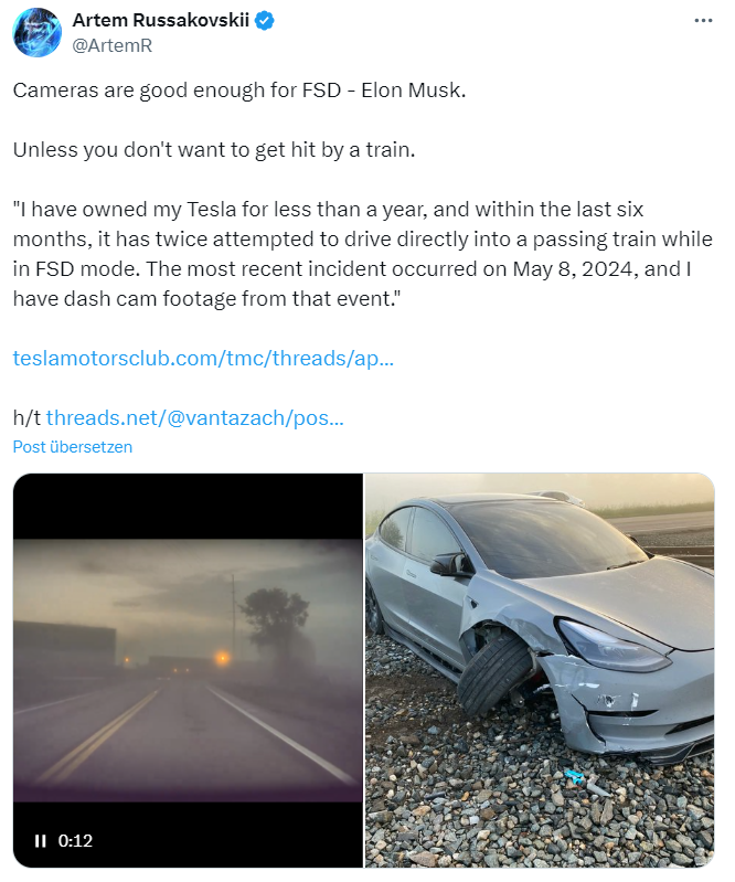 Tesla Unfall