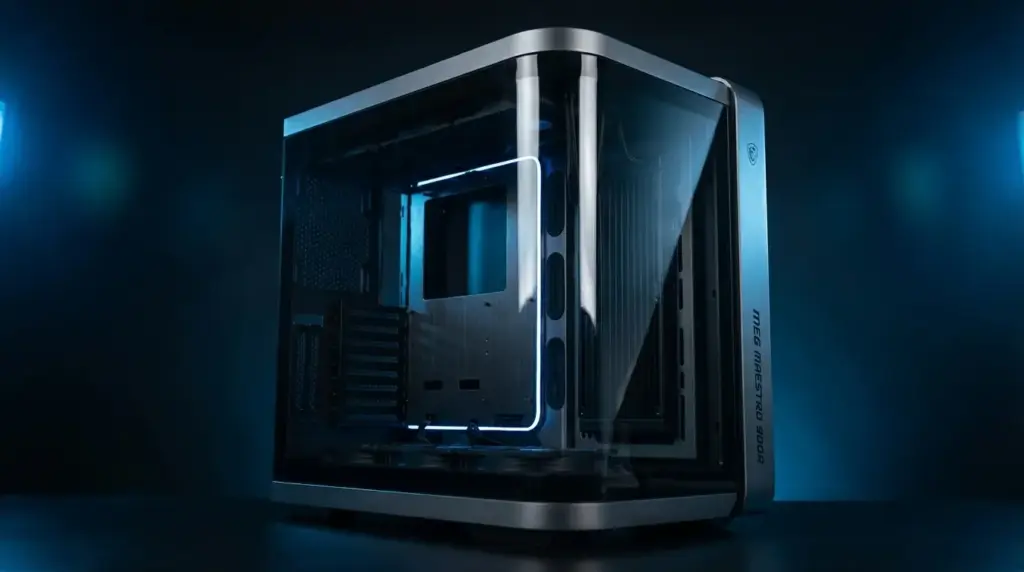 MSI MEG MAESTRO 900R: Luxus-Gehäuse mit dreiseitiger Glasfront
